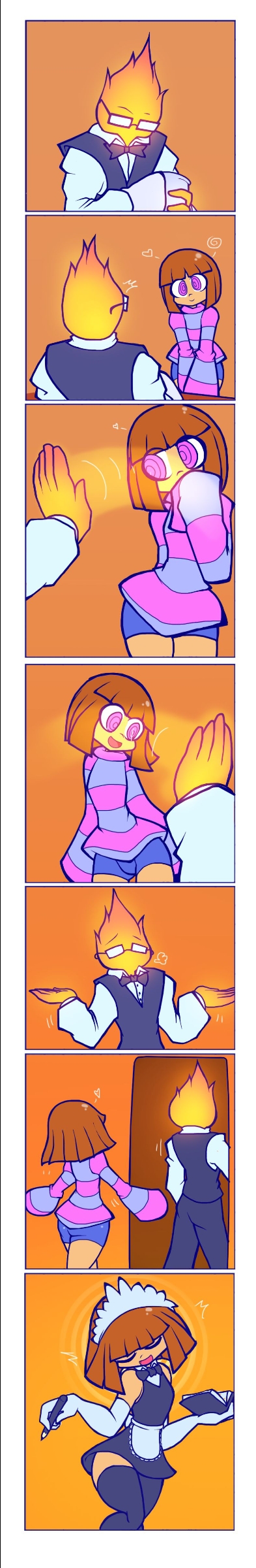 accidental_hypnosis evenytron femboy frisk grillby hypnosis maid mind_control pstash undertale