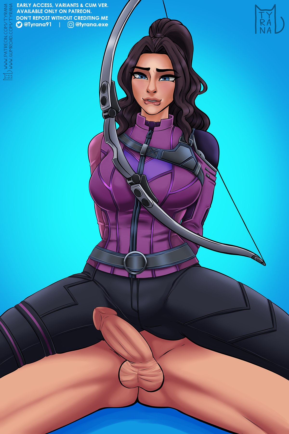 balls, female, fortnite, hawkeye, kate bishop, kate bishop (fortnite), male, marvel, marvel comics, penis, tyrana