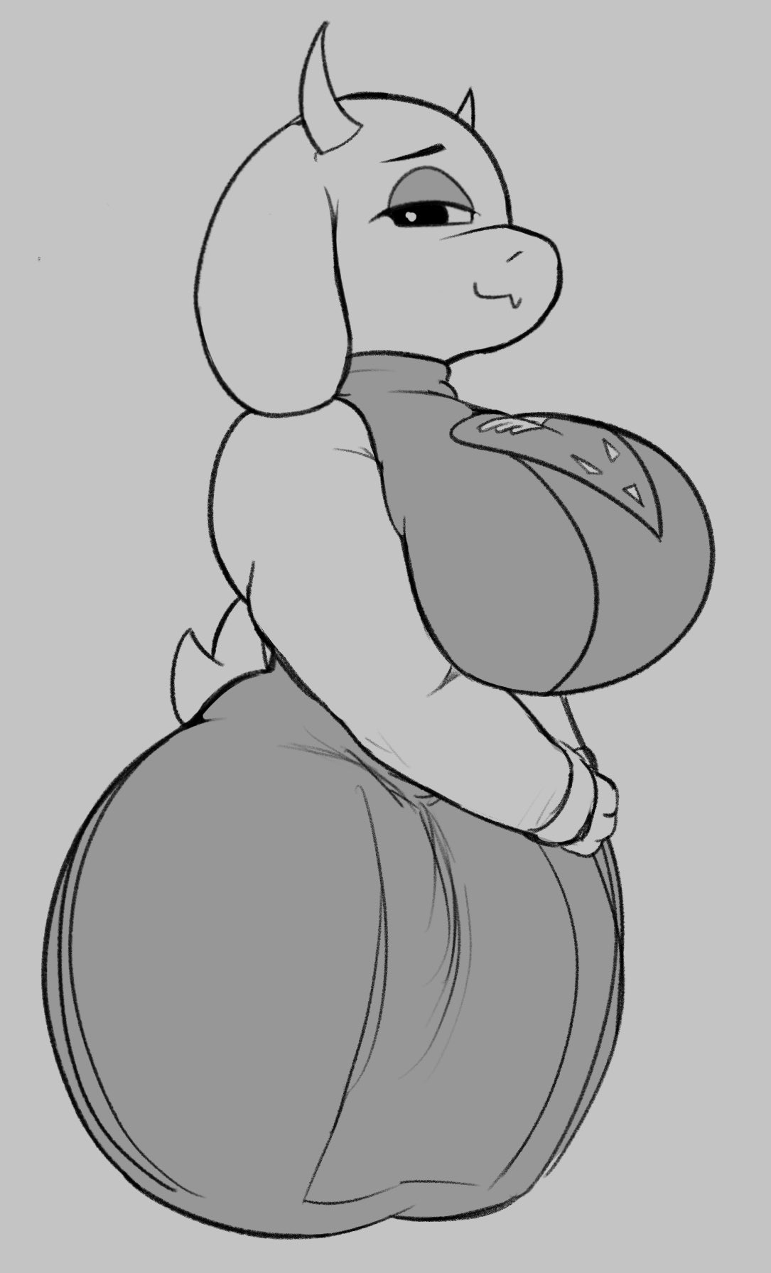 1girls, 25circle, 2d, big breasts, breasts, dress, female, huge breasts, solo, tagme, thick thighs, toriel, undertale, undertale (series), wide hips
