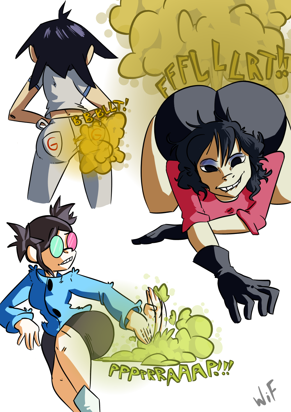 1girls asian asian_female ass_in_dress crawling fart fart_cloud fart_fetish female gorillaz hi_res multiple_views noodle_(dare) noodle_(gorillaz) noodle_(jaguar) noodle_(saturnz_barz) tagme weirdisfun what