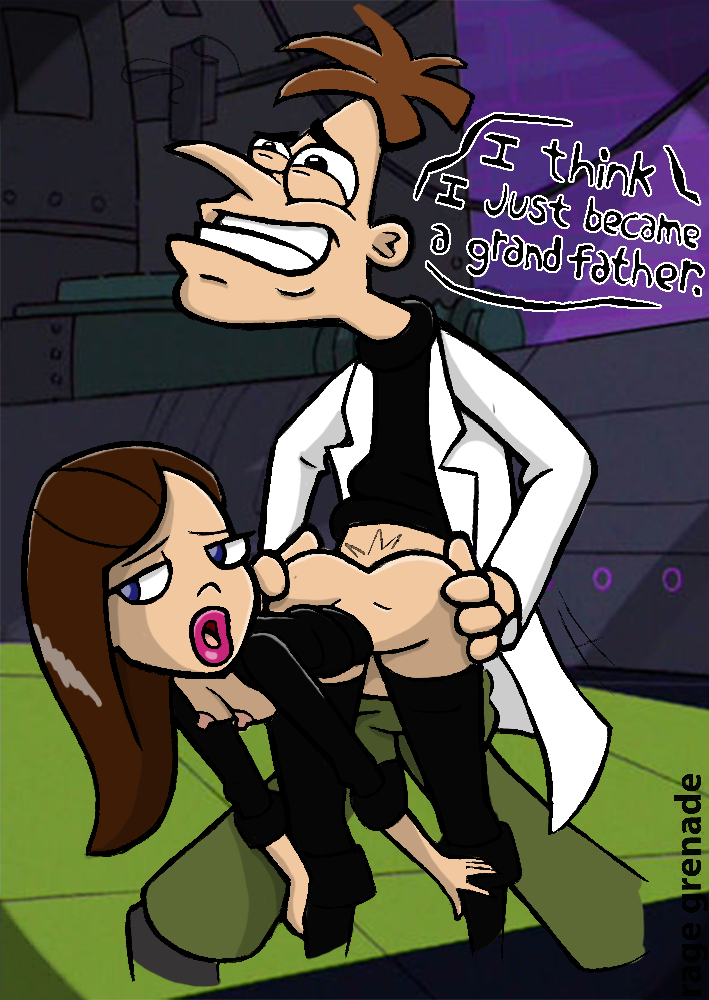 age_difference ass bent_over blue_eyes brown_hair daughter dr_heinz_doofenshmirtz english_text erect_nipples father_and_daughter incest light-skinned_female light-skinned_male nipples phineas_and_ferb rage_grenade vanessa_doofenshmirtz