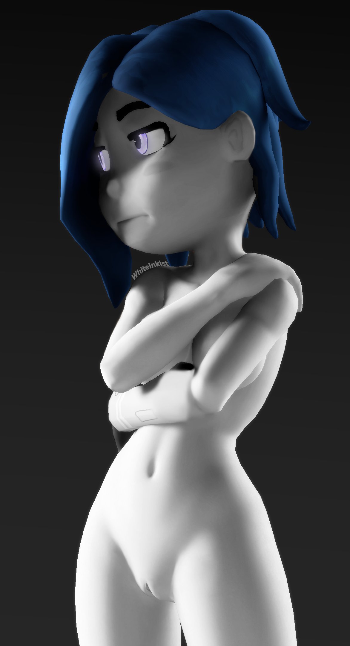 3d classic_tari_(smg4) female_only nude nude_female smg4 tari_(smg4) white_inkist