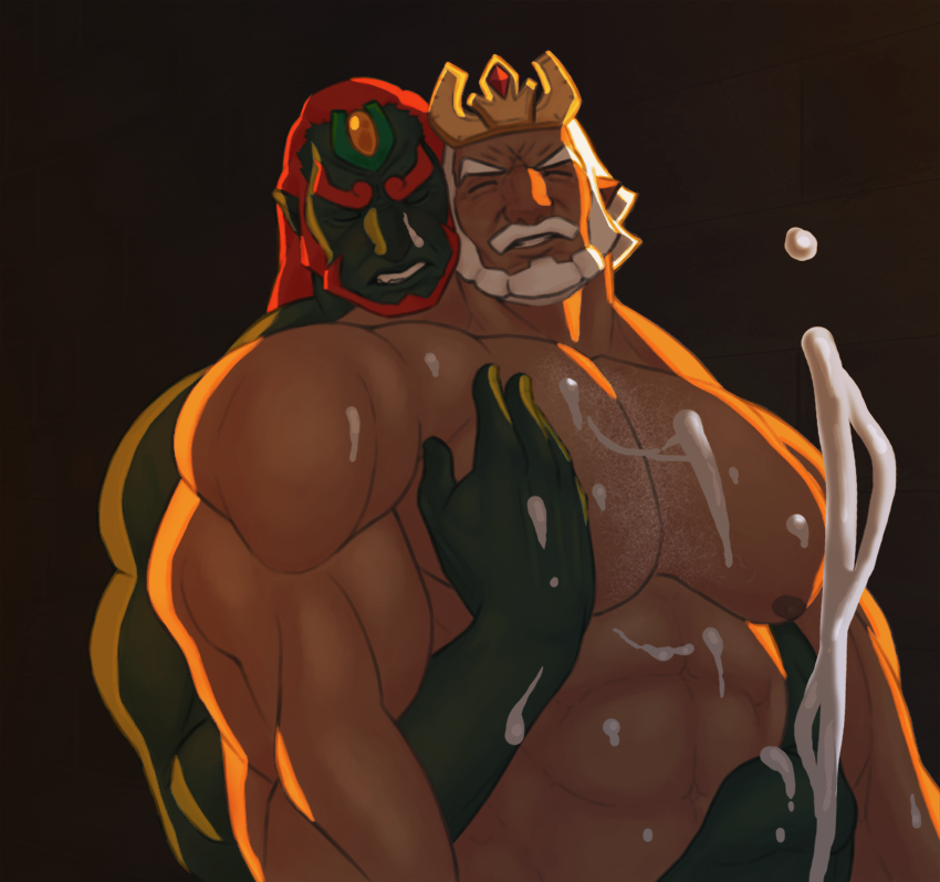 balls bara cum daphnes_nohansen_hyrule ganondorf ganondorf_(wind_waker) gay green_skin king_of_red_lions male male_only muscles muscular nude orgasm penis the_legend_of_zelda the_wind_waker thedarkdjin wind_waker