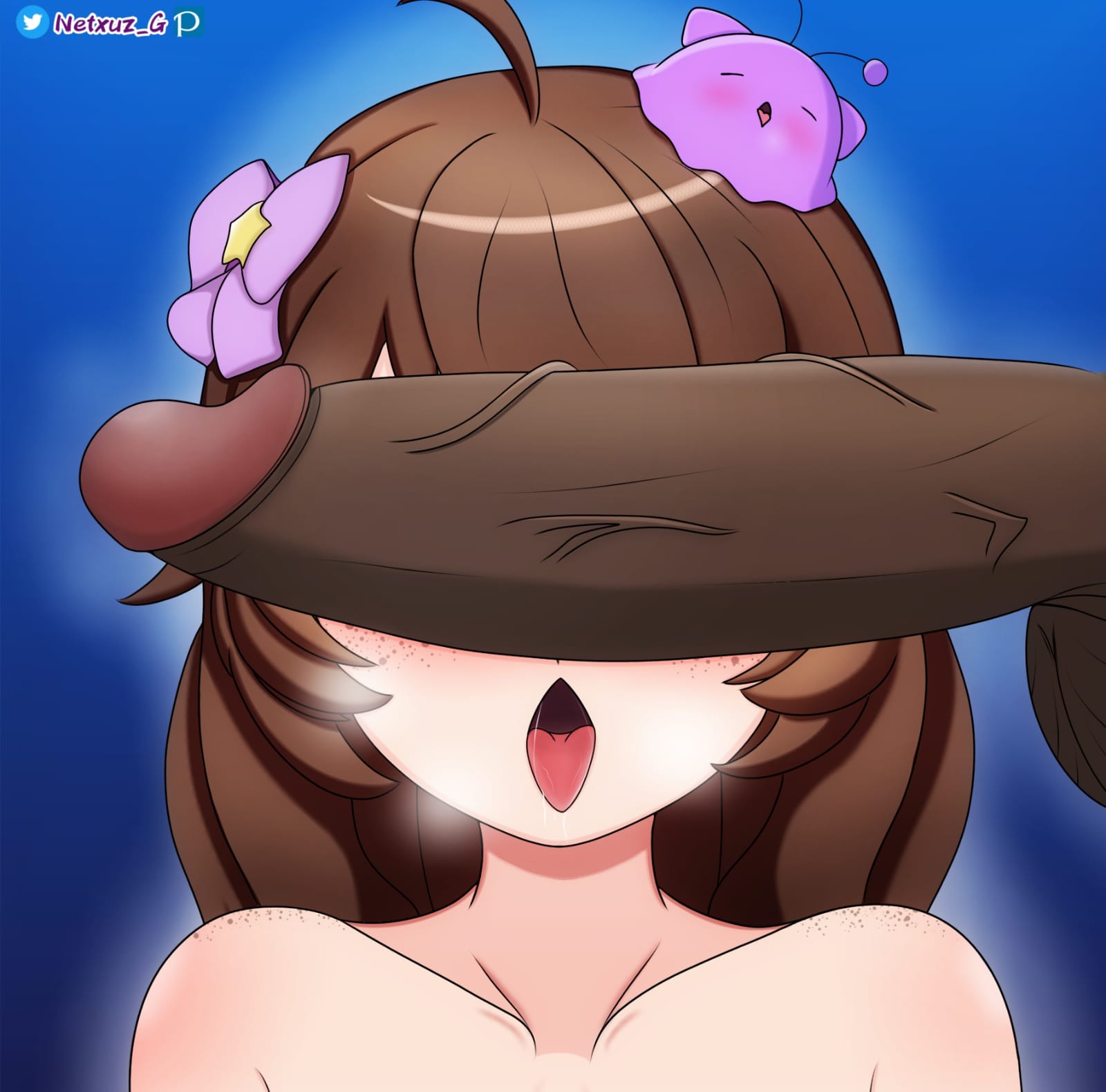 ahe_gao brown_hair dark-skinned_male dark_skin freckles huge_cock netxuz_g nimu penis_awe penis_over_eyes smell streamer tongue_out twitch virtual_youtuber youtube youtube_hispanic youtuber