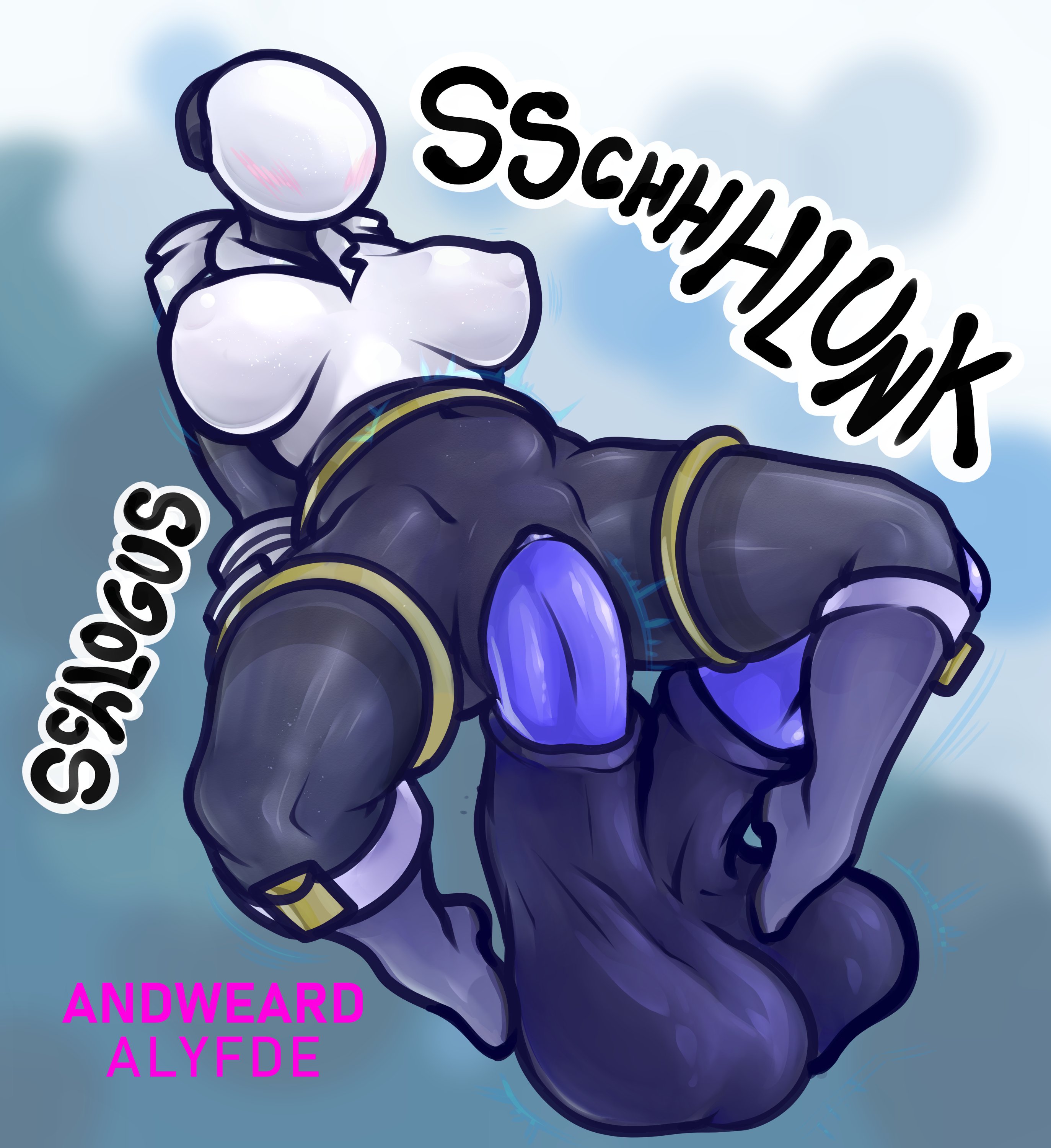 1boy, 1girls, animal genitalia, animal penis, artificer (risk of rain), balls, big breasts, big penis, bighorn bison, blush, breasts, diphallia, diphallism, duo, faceless, faceless female, female, helmet, huge balls, huge cock, male, multi balls, multi genitalia, multi penis, nipples visible through clothing, penis, pussy, risk of rain, risk of rain 2, solo focus, sound effects, text, thick thighs, vaginal penetration, zoquete