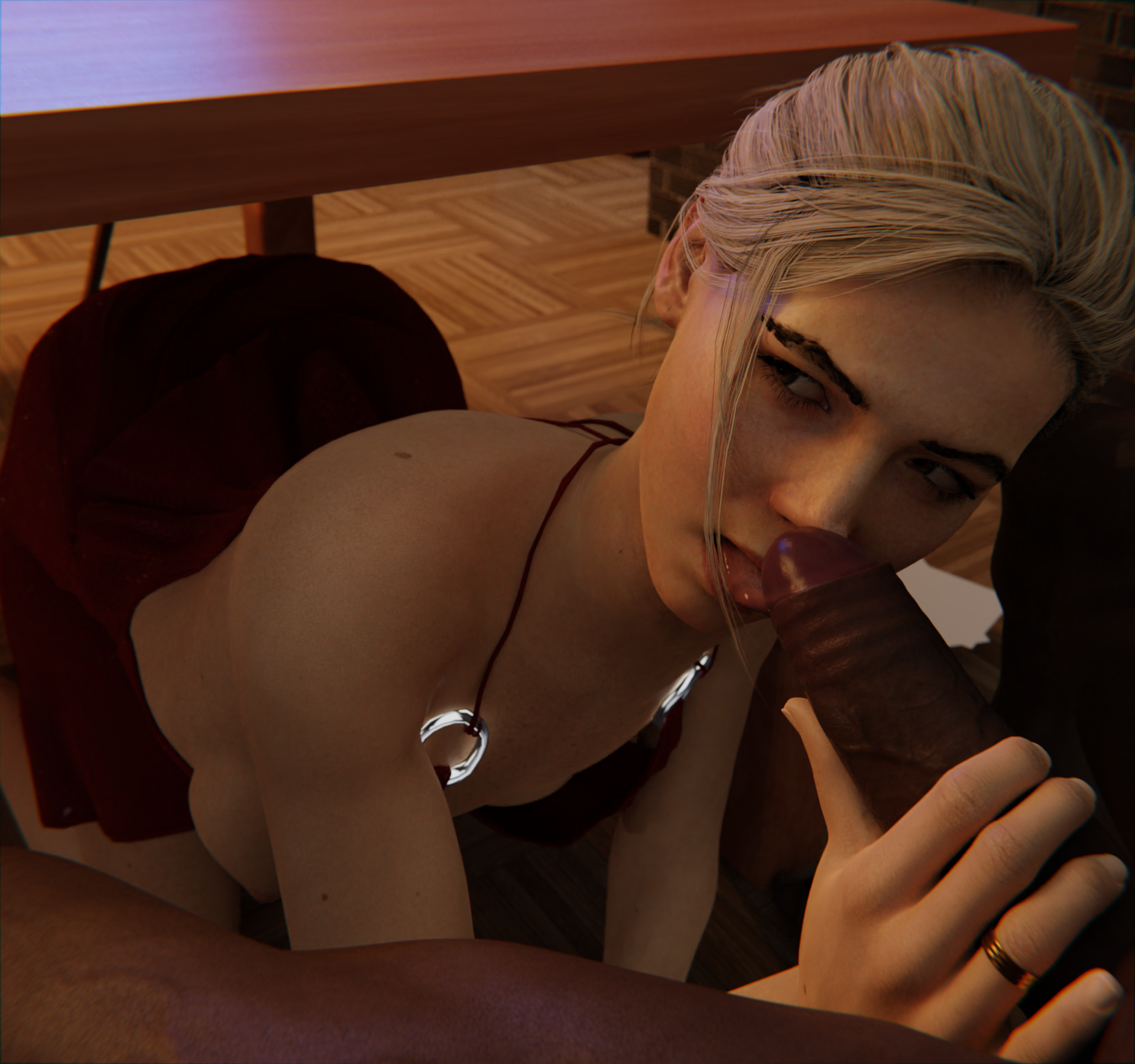 1boy, 1girls, 3d, blender, cabezadeperro00, cg, dark skin, dark-skinned male, dress, elena fisher, female, interracial, male, partial male, penis, sex, straight, uncharted, uncharted 4, wedding ring