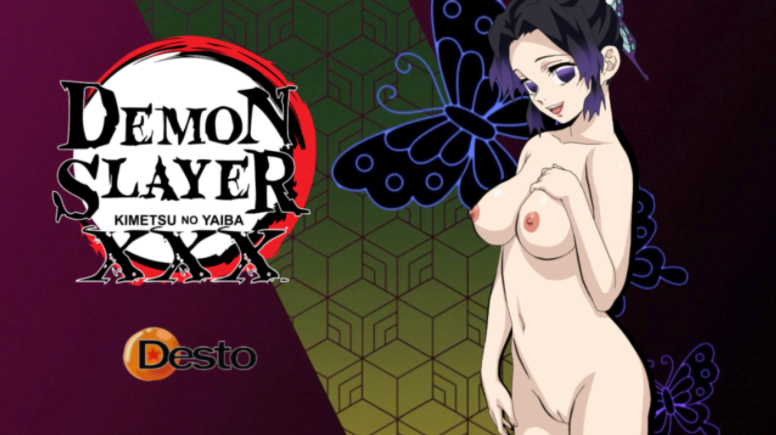 adult black_hair breasts demon_slayer desto female kimetsu_no_yaiba kochou_shinobu nipples nude outside parodieparadise parody purple_eyes tagme