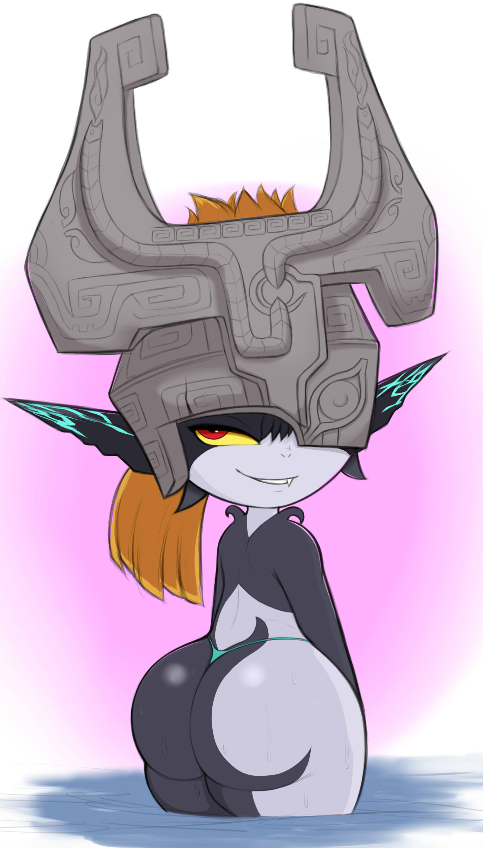 1girls, ass, big ass, female, female only, helmet, huge ass, imp, imp midna, kierus, midna, nintendo, shortstack, solo, the legend of zelda, thick thighs, twilight princess