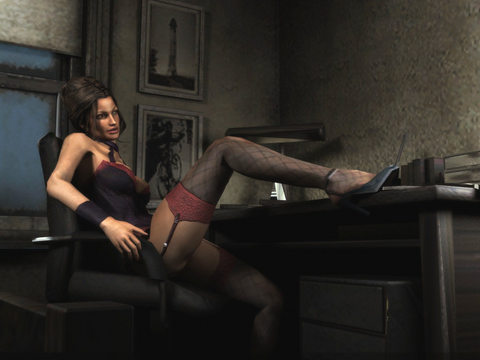 1girls 3d black_legwear cynthia_velasquez silent_hill silent_hill_4 solo tagme