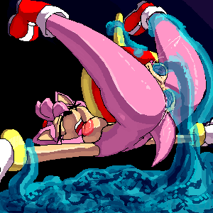 amy_rose anal anthro anus ass breasts chaos_(sonic) double_penetration female furry held_down legs_up mostly_nude nipple nude on_back pixel_art r-fenrir rape restrained sega sonic_(series) tentacle tentacle_rape vaginal_penetration