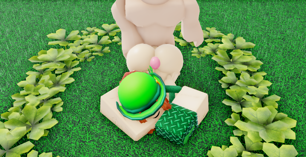 1boy 1girls 3d abs amy_(idontusethismuch) ass ass_focus ass_grab ass_up big_penis breasts buttjob clovers ginger ginger_hair grass green_eyes hat holidays hot_dogging idontusethismuch idutm irish laying_down laying_on_stomach male metal_arm muscular muscular_female oc original_character penis penis_between_ass pussy relaxed relaxing roblox robloxian self_upload st._patrick's_day strong tank_top tank_top_up vagina