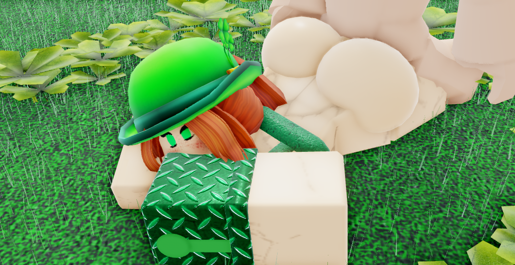 1boy 1boy1girl 1girls 3d abs amy_(idontusethismuch) ass ass_focus ass_up balls_deep breasts clovers flustered freckles ginger ginger_hair grass green_eyes hat idontusethismuch idutm irish laying_down laying_on_stomach metal_arm muscular muscular_female oc original_character pussy relaxed relaxing roblox robloxian self_upload st._patrick's_day straight strong tank_top tank_top_up thrusting vagina vaginal_penetration