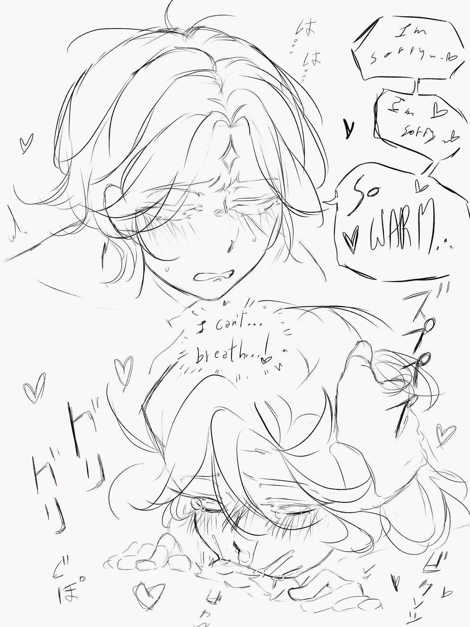 2boys, blowjob, blush, blush lines, cookie run, cookie run kingdom, cum, fellatio, gay, hands on head, male, penis, pure vanilla cookie, shadow milk cookie, sucking penis, tears, tears in eyes, yaoi