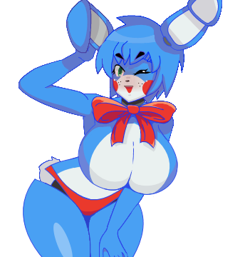 android animatronic anthro big_breasts blue_body blue_fur blue_hair blue_skin bonnie_(fnaf) bow bowtie breasts breasts_bigger_than_head bunny_ears bunny_girl bunny_tail bunnygirl camera camera_view cleavage ear featureless_breasts five_nights_at_freddy's five_nights_in_anime fnaf fnia freckles freckles_on_face furry gameplay_mechanics gigantic_breasts green_eyes huge_breasts mairusu-paua no_nipples open_mouth pose posing rabbit_girl red_panties red_thong ribbon robot robot_girl robot_humanoid seductive solo teasing thick_thighs thighs thong toy_bonnie_(fnaf) toy_bonnie_(fnia) white_body white_fur white_skin wink winking winking_at_viewer