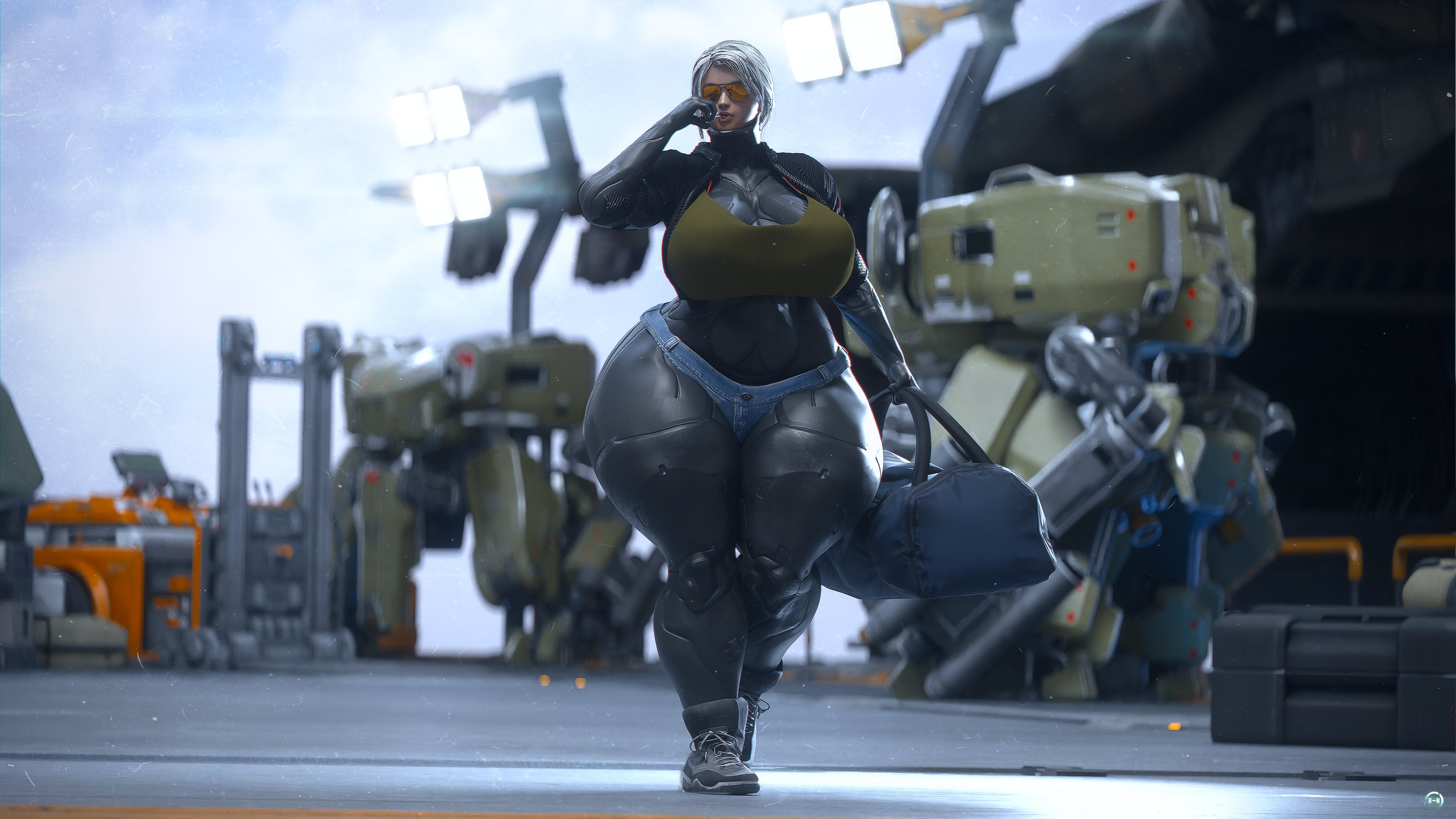 3d, ass, big ass, big breasts, big butt, breasts, fat ass, female, female spartan (halo), halo (series), huge ass, huge butt, runn1non, spartan (halo), thick ass, thick thighs