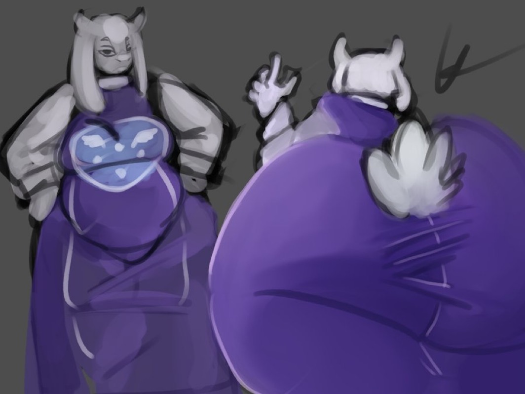 ass, ass bigger than head, ass focus, bbw, bbw mom, big ass, big butt, fat ass, female, hyper ass, toriel, undertale