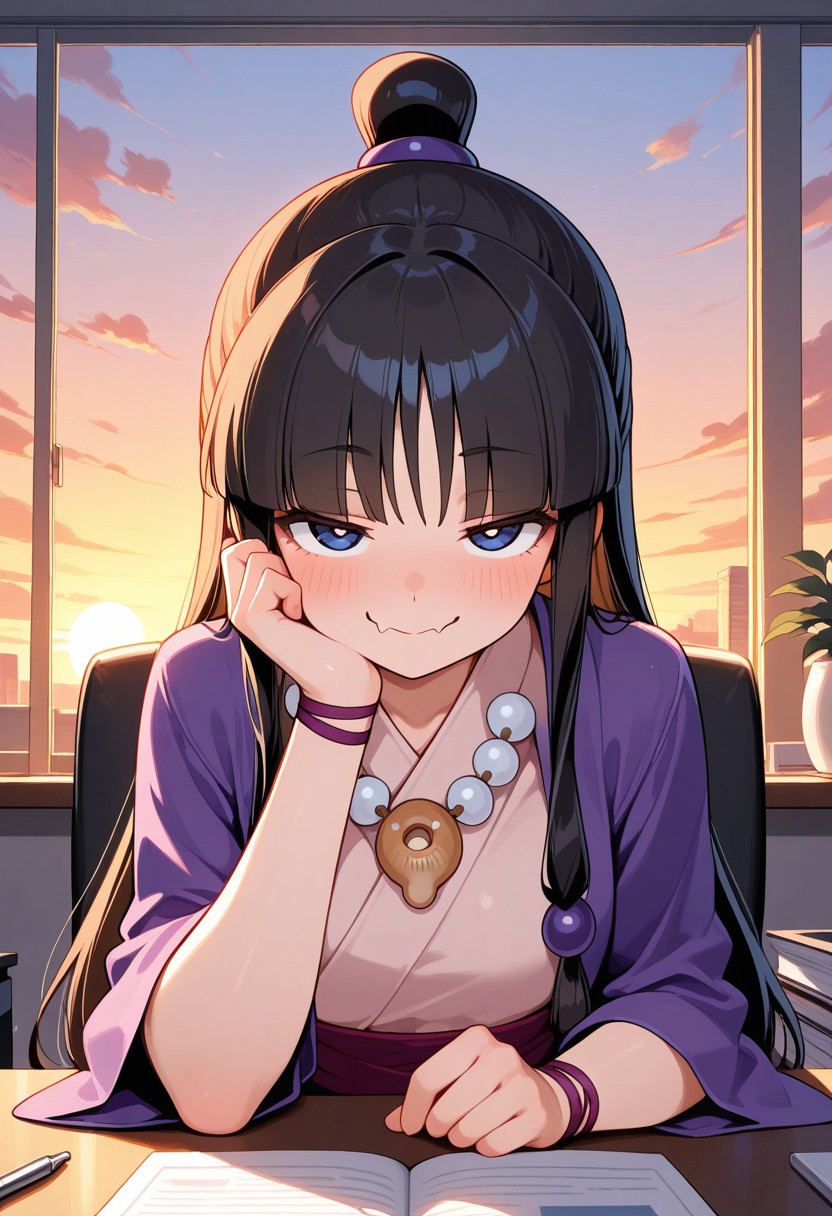 ai_generated akumai brat bratty capcom cute flat_chest gyakuten_saiban imminent_sex maya_fey milf mom mommy oerba_yun_fang seductive small_breasts smug smug_face