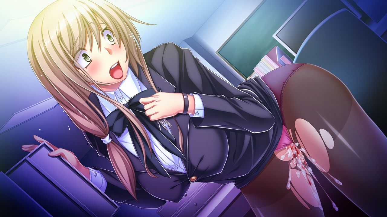 1girls after_rape after_sex blush censored cum cum_in_pussy female female_only gakuen_de_jikan_yo_tomare mosaic_censoring panties pantyhose school_uniform schoolgirl surprise surprised tadano_akira