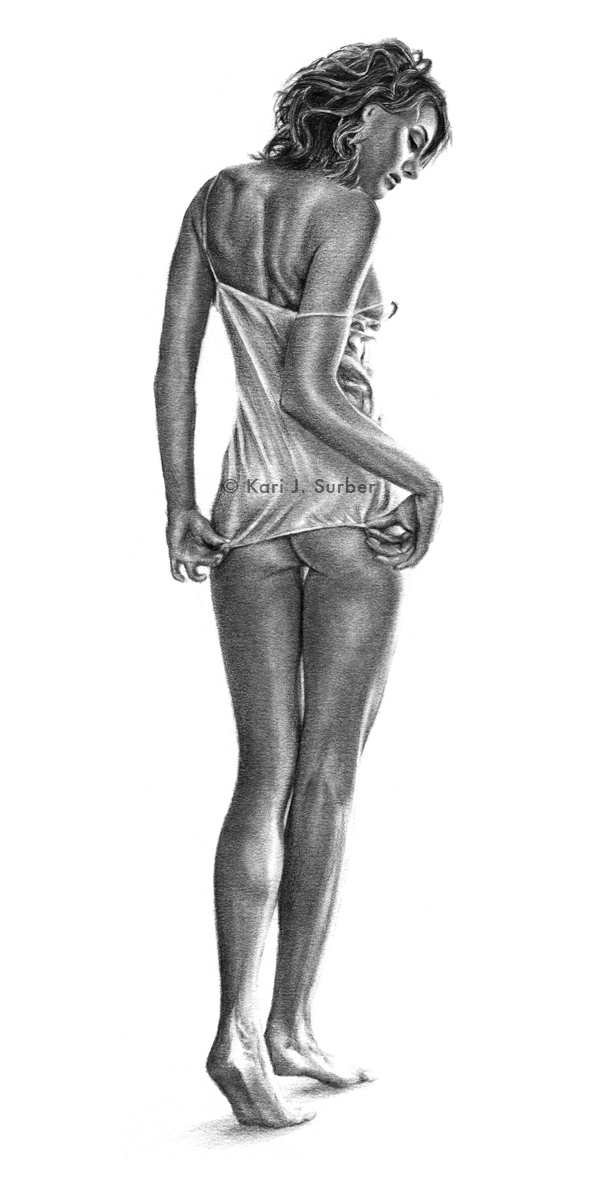 1girls battlestar_galactica female female_only greyscale monochrome nightgown number_six sketch solo solo_female tagme tricia_helfer