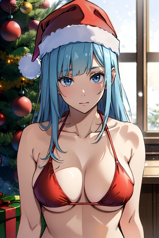 1girls, ai generated, bangs, blue eyes, blue hair, female, female only, jujutsu kaisen, kasumi miwa, nervous, shy, solo, stable diffusion