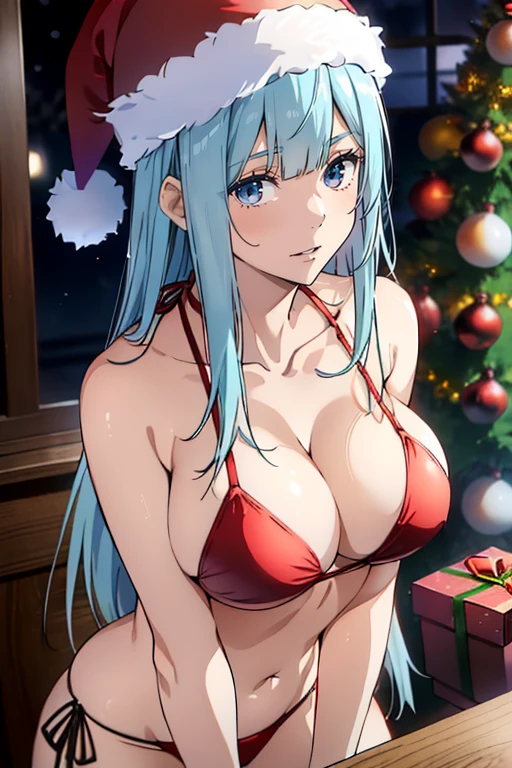 1girls, ai generated, bangs, blue eyes, blue hair, female, female only, jujutsu kaisen, kasumi miwa, nervous, shy, solo, stable diffusion