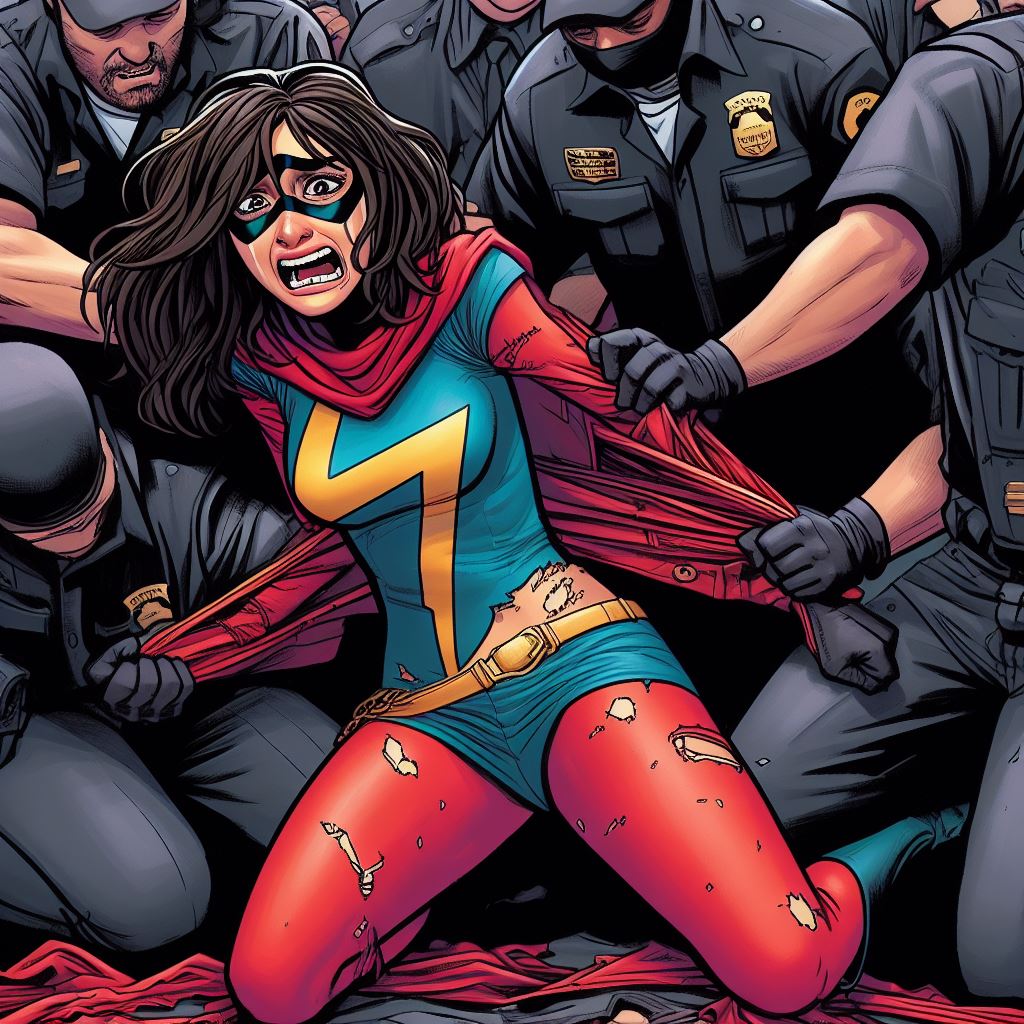 ai_generated female heroine_in_trouble imminent_rape kamala_khan male marvel marvel_comics ms._marvel rape superheroine