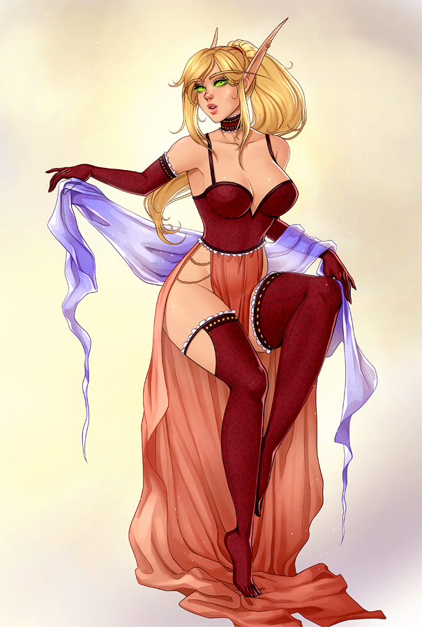 blonde_hair blood_elf dress female horde sienna vylina world_of_warcraft