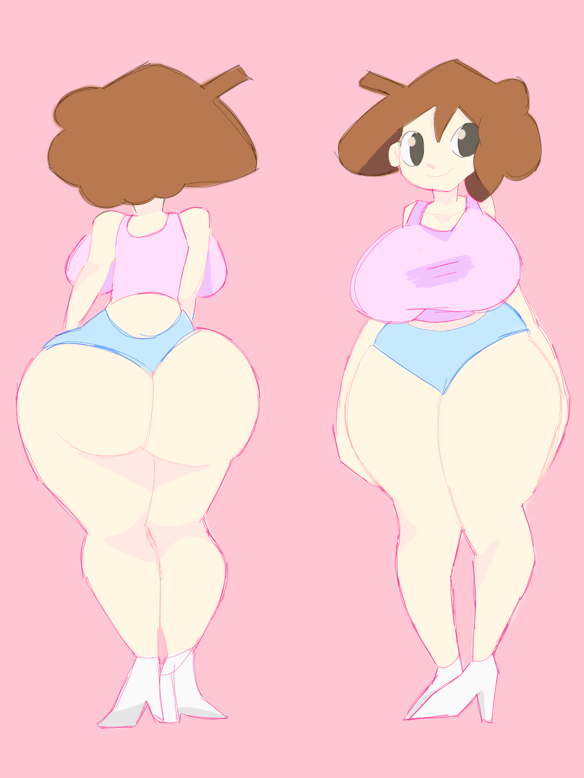 ass, big ass, big breasts, big butt, big legs, breasts, crayon shin-chan, cute, female, misae nohara