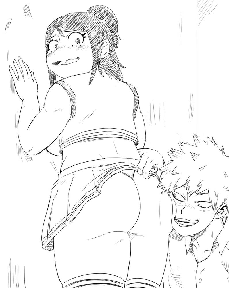 1boy1girl ass_worship assisted_exposure big_ass big_breasts blush boku_no_hero_academia breasts bubble_butt cheerleader exposed_ass exposed_panties inko_midoriya katsuki_bakugou lifting_skirt long_hair looking_at_another male/female mature_female mfuncen milf my_hero_academia older older_female panties skirt skirt_lift spiky_hair thick_ass thick_thighs thong tied_hair younger_male