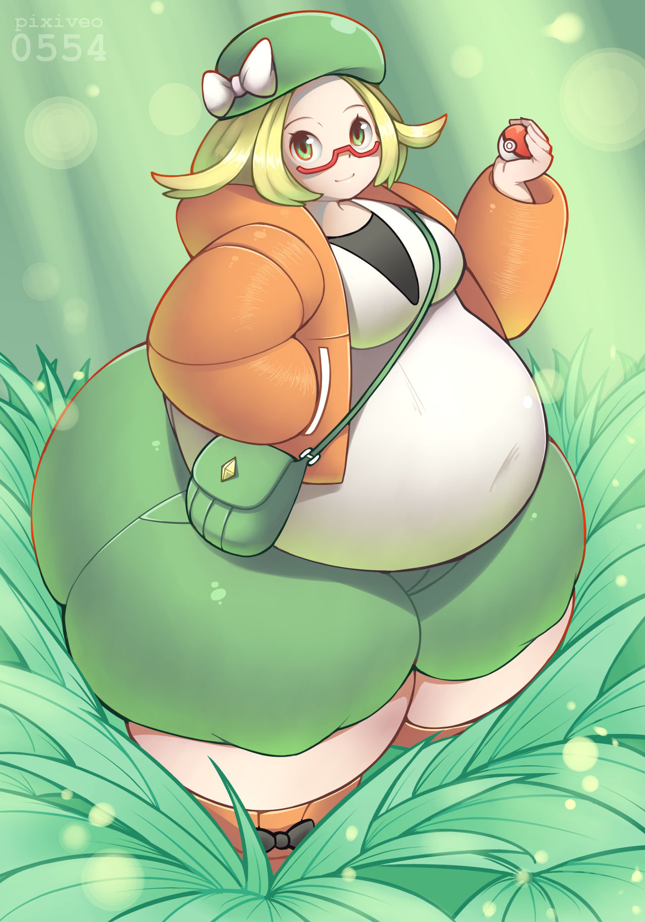 1girls, alternate breast size, ass, bag, belly, bianca (pokemon), big ass, big belly, big butt, big thighs, blonde hair, bottom heavy, breasts, bubble ass, bubble butt, chubby, clothing, fat, fat ass, female, female focus, female only, fully clothed, giant ass, huge ass, huge belly, huge butt, huge thighs, hyper, hyper ass, hyper butt, hyper thighs, massive ass, nintendo, obese, obese female, overweight, overweight female, pixiveo, pokemon, pregnant, round ass, solo, thick ass, thick thighs, thighhighs, tight clothing