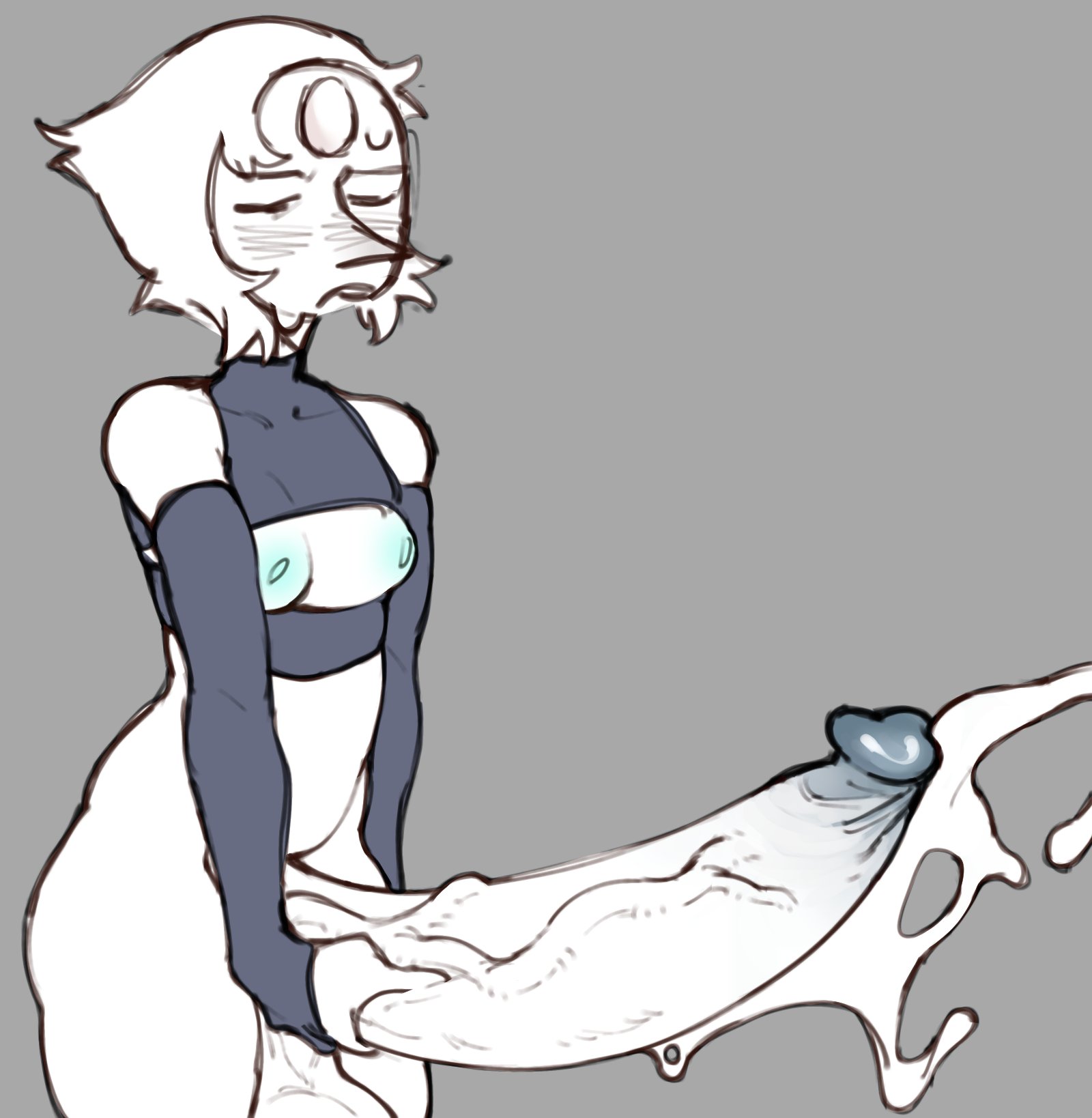1futa, balls, big balls, big penis, bottomless, breasts, cartoon network, clothed, clothing, cum, cum string, cumming, ejaculation, elbow gloves, erection, futa only, futanari, gem, gem (species), gem on forehead, gemstone, genital fluids, gigantic penis, gloves, huge cock, humanoid, humanoid penis, hyper penis, intersex, masturbation, mostly nude, orgasm, pearl (steven universe), penis, penis bigger than body, phobia nsfw, sketch, small breasts, solo, solo futa, standing, steven universe, two-handed masturbation, veiny penis