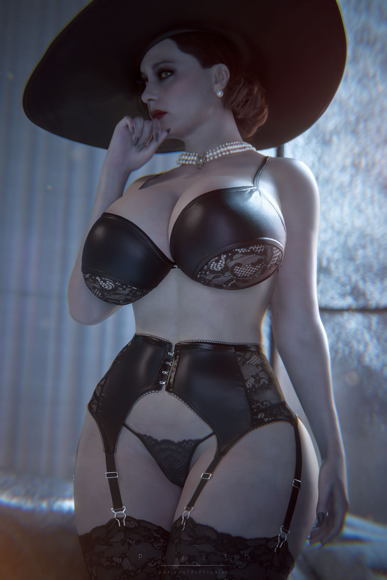 1girls 2xp_studios 3d alcina_dimitrescu ass big_ass big_breasts black_hair bottom_heavy bra breasts bust busty capcom chest cleavage curvaceous curvy curvy_figure dark_hair eyebrows eyelashes eyes female female_focus garter_belt garter_straps hair hips hourglass_figure huge_ass huge_breasts human humanoid large_ass large_breasts legs light-skinned_female light_skin lingerie lips mature mature_female milf mini_giantess mother mutant pale-skinned_female pale_skin panties pizz3d puzz3d resident_evil resident_evil_8:_village slim slim_waist tall_female tall_girl thick thick_hips thick_legs thick_thighs thighhighs thighs top_heavy top_heavy_breasts upper_body villain villainess voluptuous voluptuous_female waist white-skinned_female white_body white_skin wide_hips