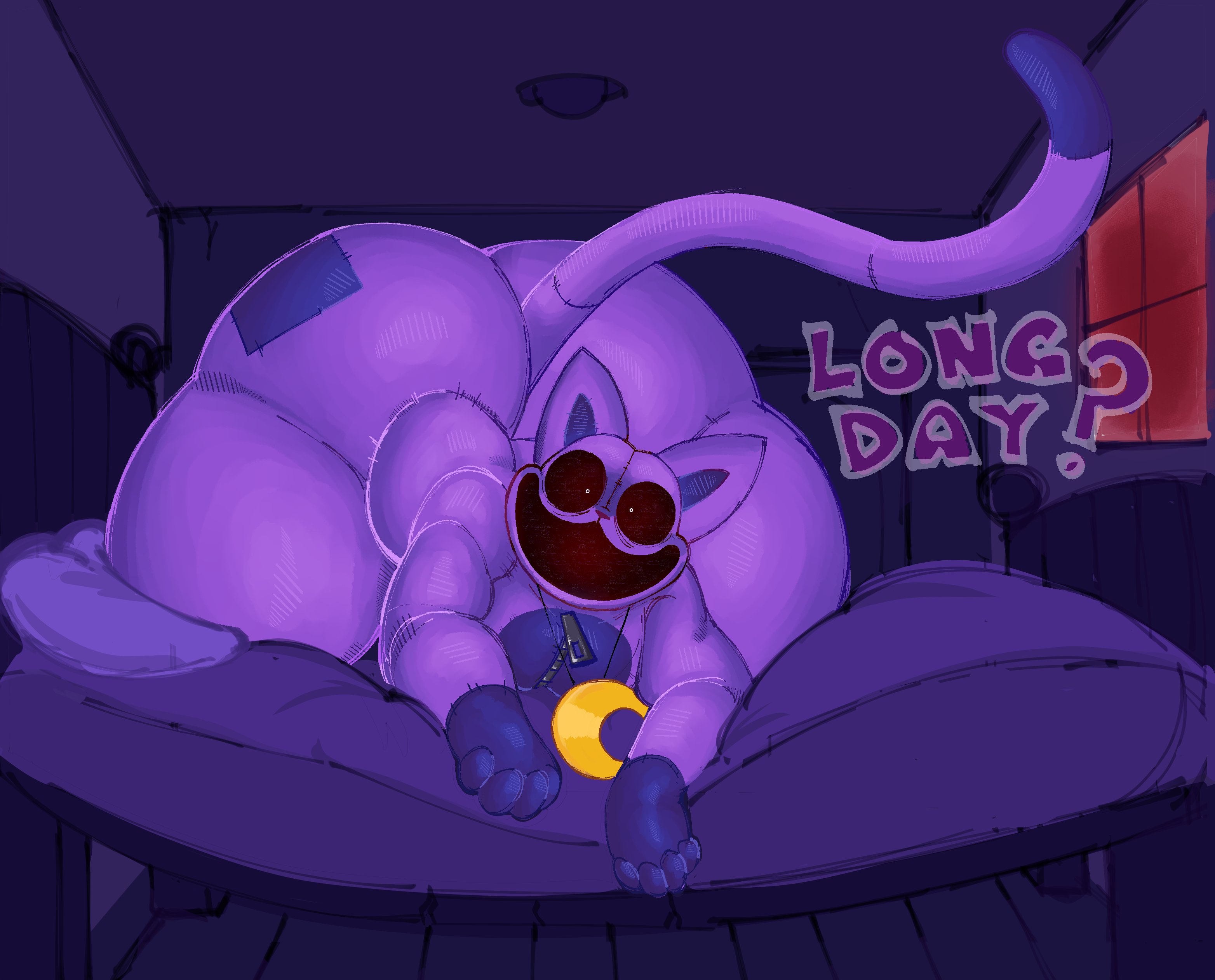2024, 2d, 2d (artwork), 2d artwork, anthro, anthro on anthro, anthro only, ass, big ass, big butt, catnap (poppy playtime), critters (poppy playtime), furry only, male, male only, mob entertainment, no humans, poppy playtime, poppy playtime (chapter 3), sex, smiling critters, solo, sushiamazing, sushiplaytime, tagme