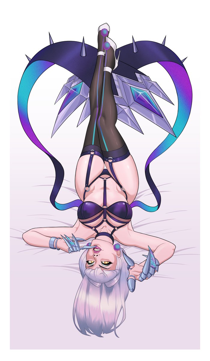 binche art, evelynn, female, k/da all out evelynn, k/da all out series, league of legends, riot games, tagme
