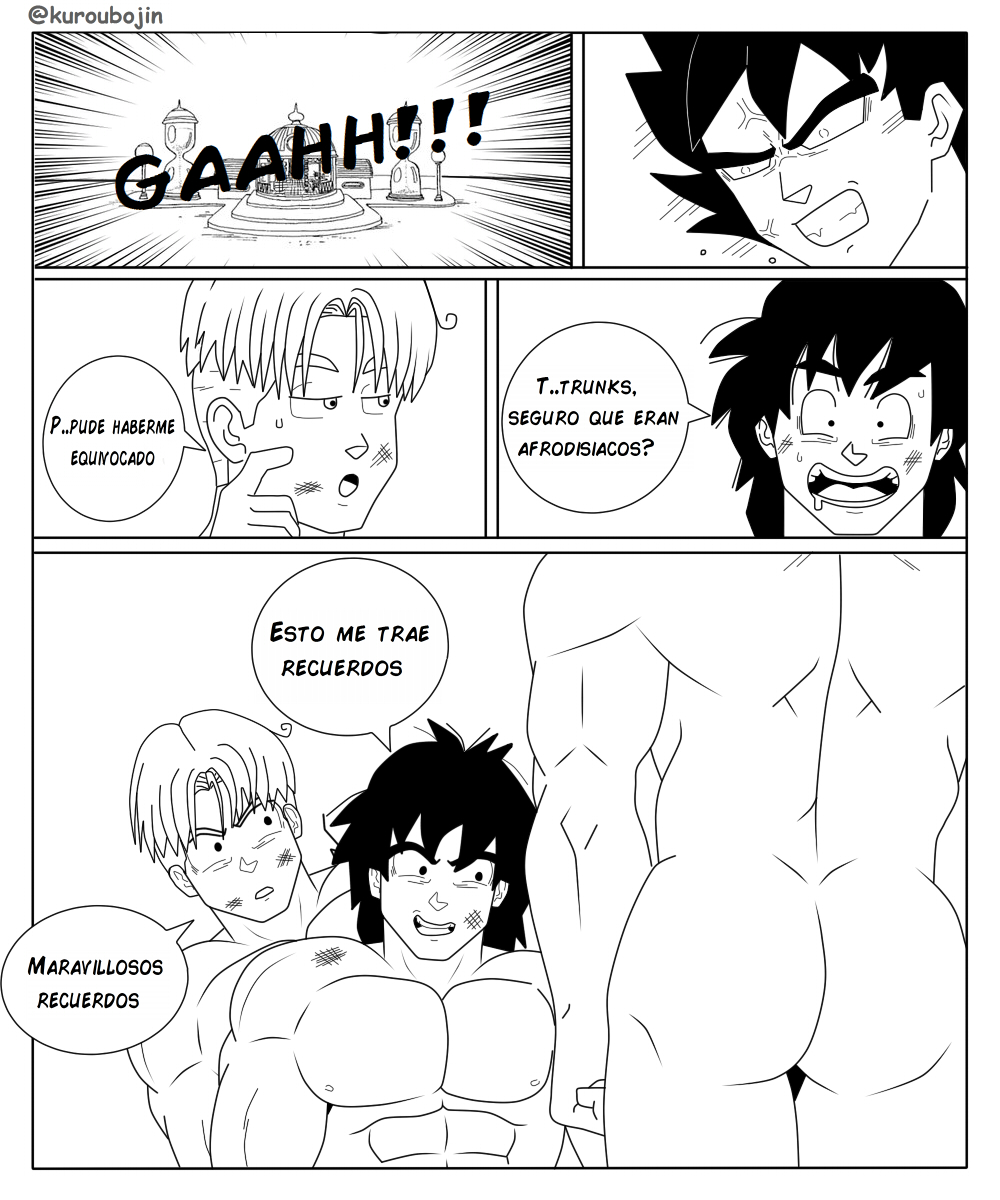 ass bara dragon_ball dragon_ball_z gay gay_domination gay_sex goku hyperbolic_time_chamber incest kuroubojin male male_only son_goku son_goten trunks_briefs yaoi