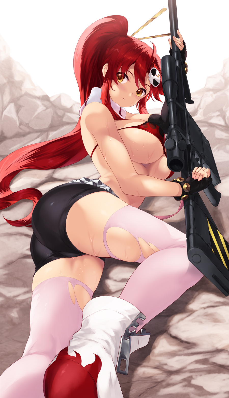 ass breasts cait clothed clothing female red_hair solo tagme tengen_toppa_gurren_lagann yoko_littner