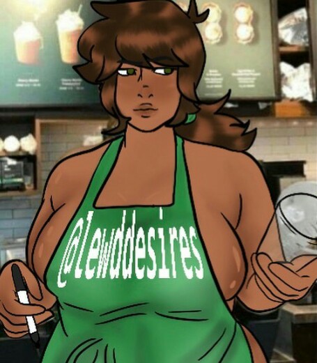 big_lips brown_hair eddsworld ell_(eddsworld) ellsworld fat fat_woman female iced_latte_with_breast_milk lewddesires meme solo_female starbucks