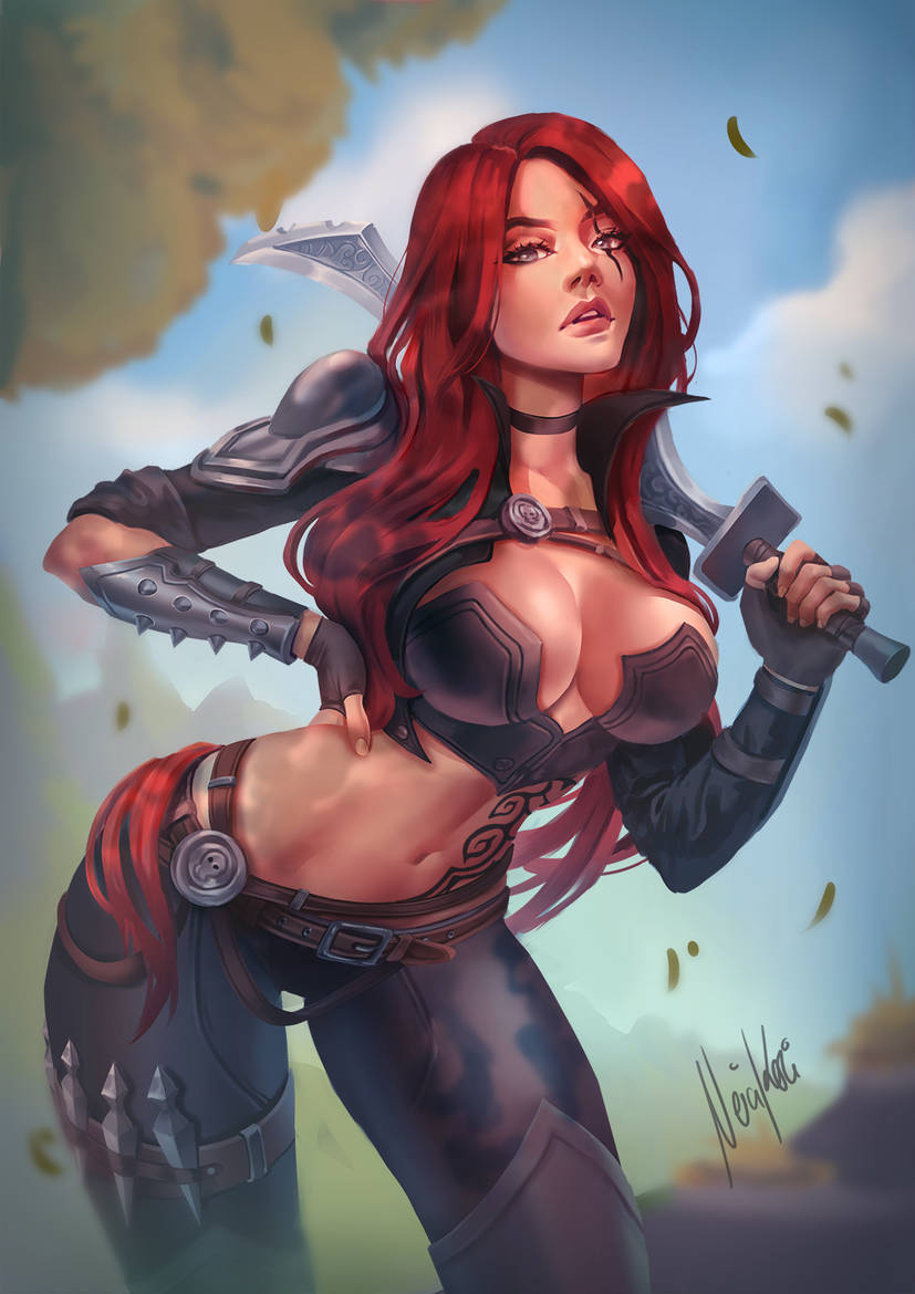 1girls female female_only katarina_du_couteau league_of_legends neiakori shio