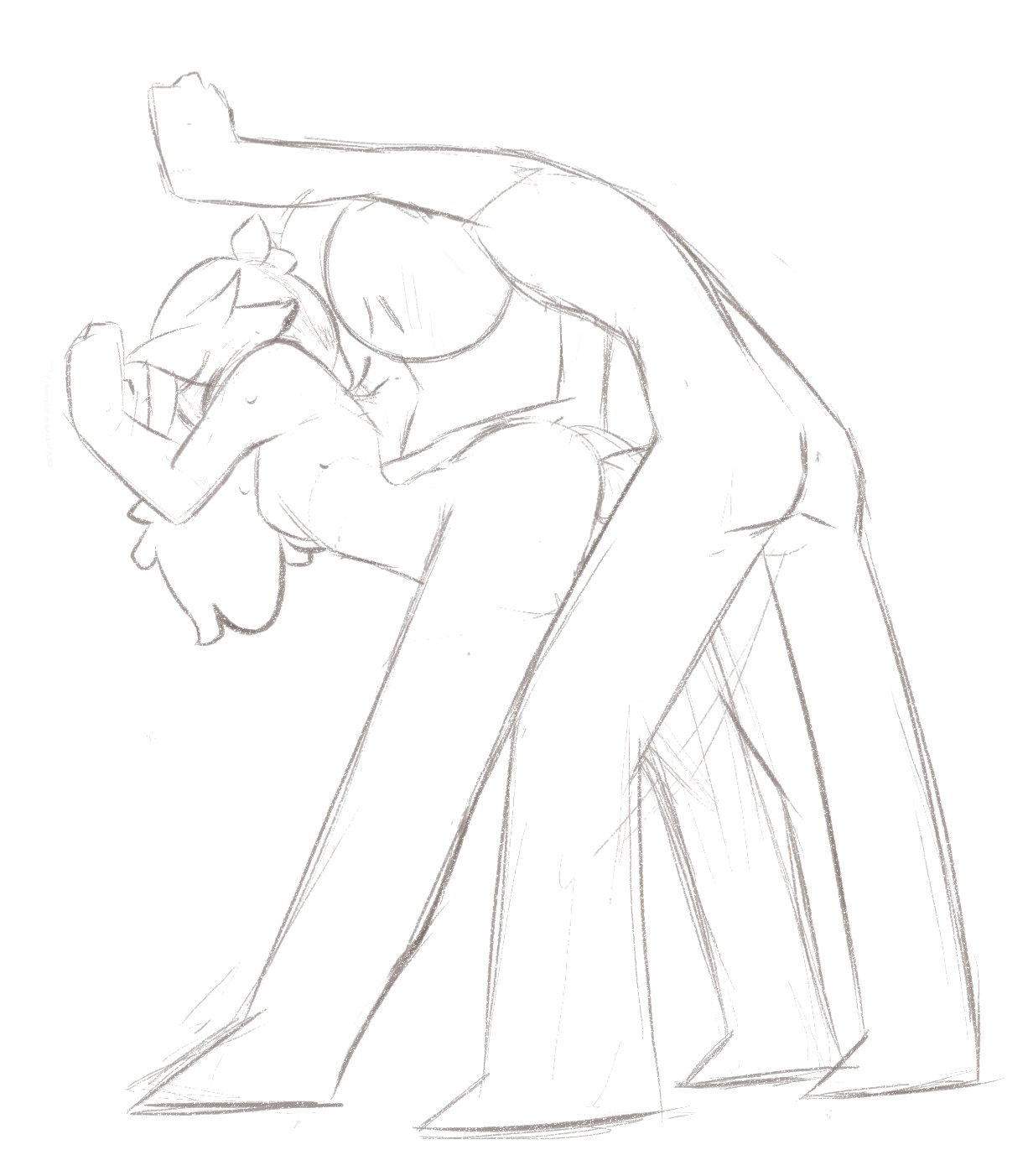 1boy, 1girls, 2020, against wall, ambiguous penetration, anon, ass, back view, big penis, breasts, closed eyes, concept art, couple, doggy style, eyebrows visible through hair, female, full body, grabbing hip, intense sex, jaiden, jaiden animations, jonathanpt, male, nude, nude female, nude male, penetration, penis, sideboob, sketch, sweating, unfinished, white background, youtube