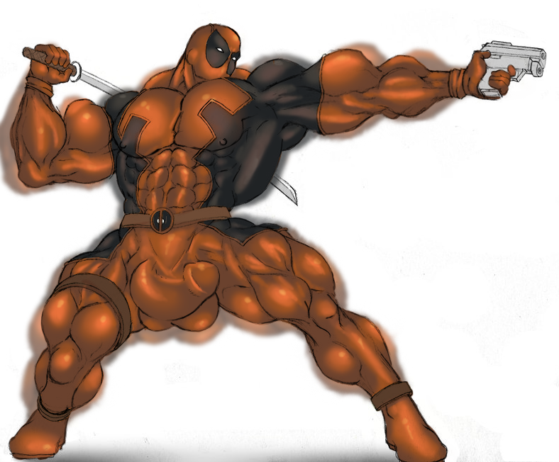 bara deadpool huge_muscles male male_only marvel muk100 tagme wade_wilson