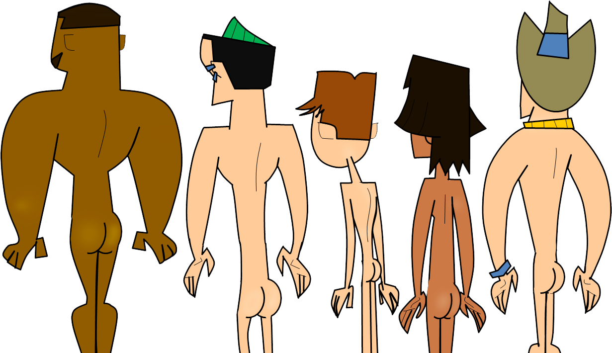 5boys black_skin cody_(tdi) dj_(tdi) duncan_(tdi) geoff_(tdi) male_only noah_(tdi) nude_male straight_hair tagme total_drama_island transparent_background whit08pr0n