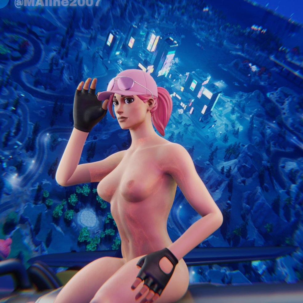 breasts brite_bomber britestorm_bomber completely_nude completely_nude_female fingerless_gloves fortnite hat looking_at_viewer maline2007 nude nude_female ponytail tagme