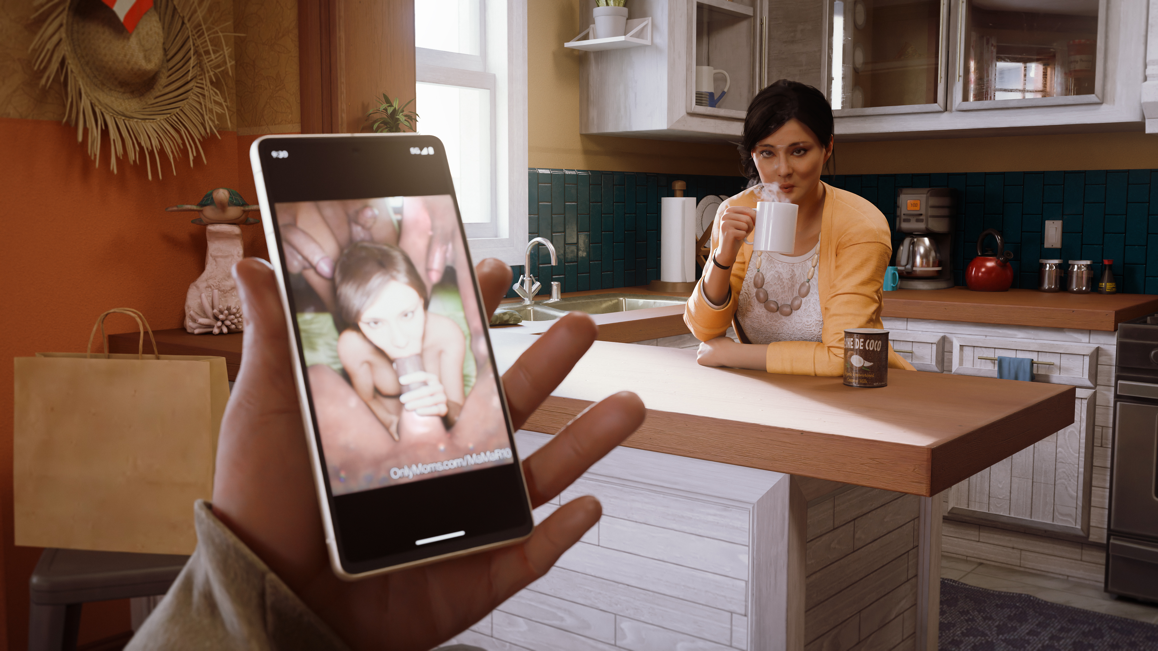 1boy, 1girls, 3d, 4boys, blowjob, brown eyes, brown hair, completely naked, completely nude, cuckold, dark skin, dark-skinned female, dark-skinned male, fellatio, female, handjob, highres, insomniac games, juxtaposition, light skin, light-skinned male, looking at viewer, male, marvel, marvel comics, miles morales, miles morales (insomniac), milf, mother and son, motherly cuckold, multiple boys, multiple males, netorare, nude, nude female, nude male, oral, oral sex, penis, penis grab, phone, phone screen, photo comparison, photographic proof, rio morales, rio morales (insomniac), ruined reputation, spider-man (miles morales), spider-man (ps4), spider-man (series), spider-man 2 (ps5), spider-man: miles morales (ps5), xieangel