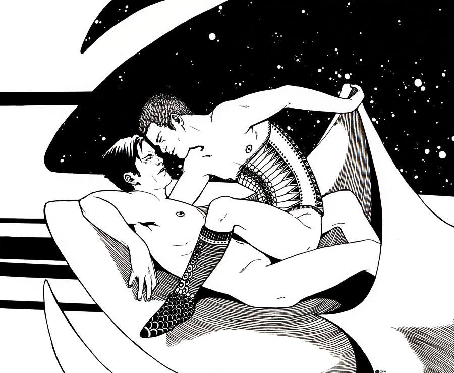 corset james_t._kirk leonard_mccoy star_trek stars tagme yaoi