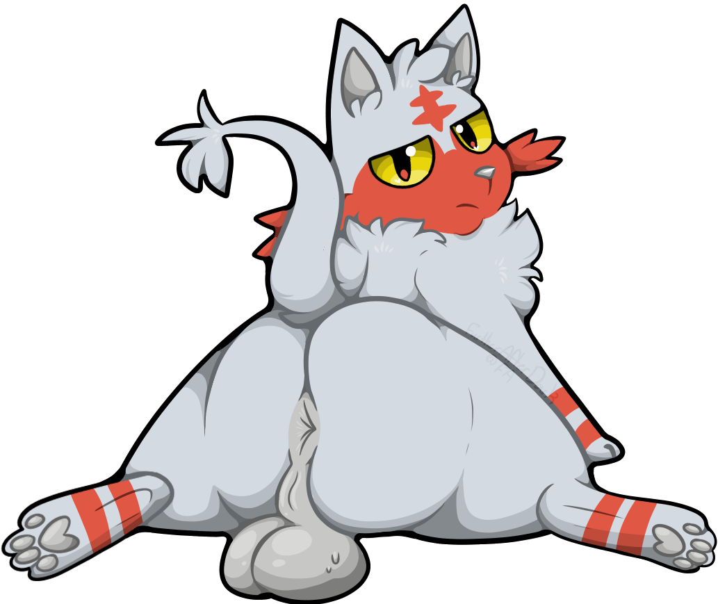 anus backsack balls bodily_fluids feral furtherafterdark genitals litten looking_at_viewer looking_back male male_only nintendo pawpads pokémon_(species) pokemon simple_background solo solo_focus spreading sweat video_games white_background