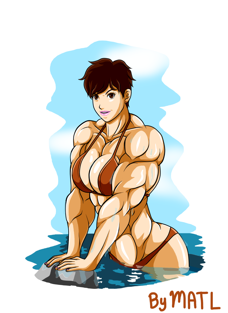 1girls abs biceps breasts female female_only matl muscles muscular muscular_arms muscular_female muscular_legs muscular_thighs pecs solo