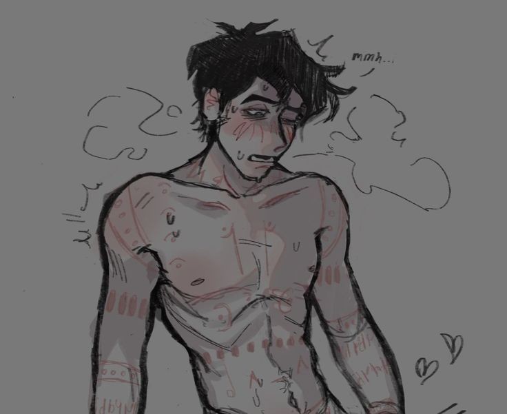 1boy black_hair blush body_markings dave_miller five_nights_at_freddy's fnaf heavy_breathing male male_only pale_skin purple_guy_(fnaf) scars skinny skinny_male solo solo_male william_afton