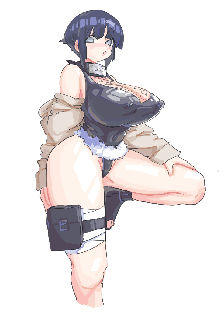 1girls, bandage, bandaged leg, bare shoulders, big breasts, black swimsuit, blue eyes, blue hair, breasts, busty, cleavage, clothed, clothing, curvaceous, curvy, curvy figure, erect nipples, erect nipples under clothes, feet up, female, female focus, female only, fishnet, fishnet shirt, fishnets, footwear, hoodie, huge breasts, hyuuga hinata, hyuuga hinata (genin), jacket, large breasts, leebongchun, leg lift, leg up, light skin, light-skinned female, looking at viewer, naruto, naruto (classic), naruto (series), nipple bulge, nipples, no pants, one-piece swimsuit, open toe shoes, oppai, pale skin, pale-skinned female, pinup, revealing clothes, short hair, shounen jump, solo, solo female, solo focus, standing, standing on one leg, swimsuit, thick thighs, thighs, toes, voluptuous, wide hips
