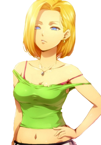 alpha_channel android_18 blonde_hair blue_eyes bra bra_strap breasts dragon_ball dragon_ball_z earrings female for_sticker_use green_shirt green_tank_top hairu hand_on_own_hip jewelry medium_breasts midriff navel necklace off-shoulder_shirt off_shoulder pendant png red_bra shirt short_hair solo sticker_template strap_slip tank_top transparent_background transparent_png underwear