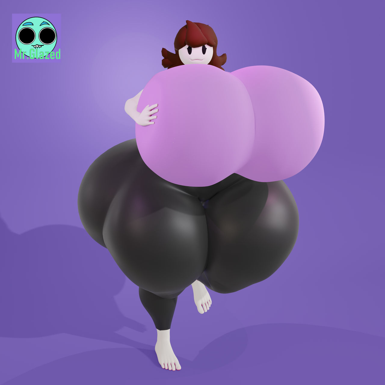 1girls 3d 3d_(artwork) ass_bigger_than_head breasts_bigger_than_head brown_hair clothed dumptruck_ass female female_only hyper hyper_ass hyper_breasts jaiden jaiden_animations jaidenanimations massive_ass massive_breasts mrglazed thick_thighs youtuber